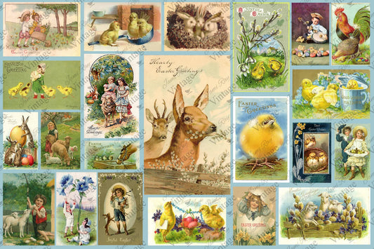 Vintage Easter Cards- JRV Decoupage Paper