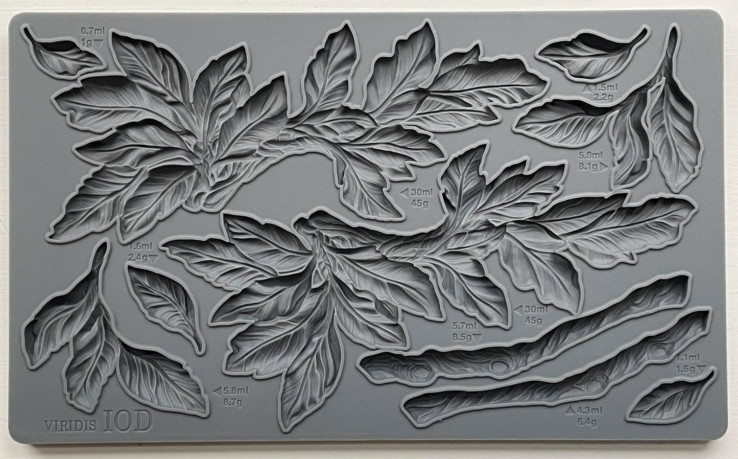 A silicone mould for making  greenery and leaves