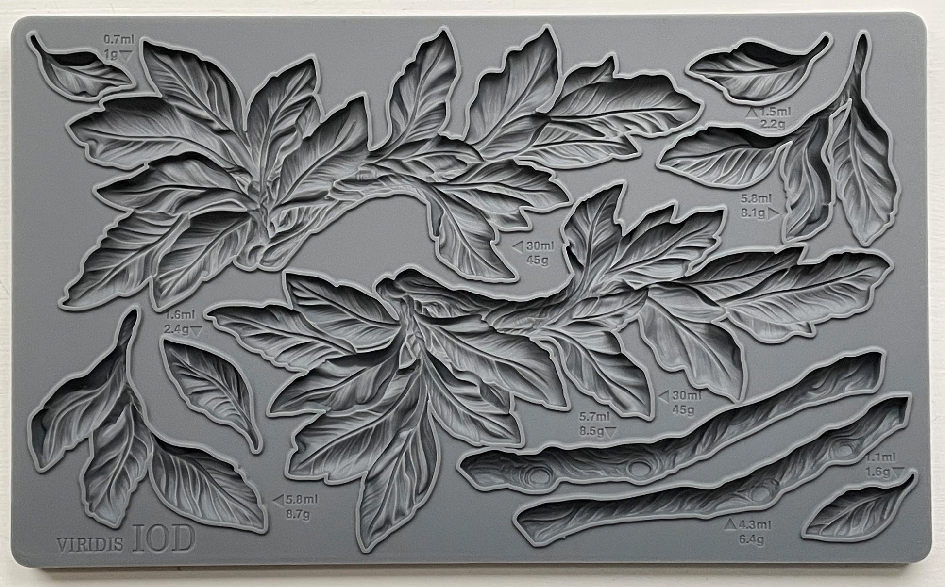 A silicone mould for making  greenery and leaves