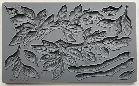 A silicone mould for making  greenery and leaves