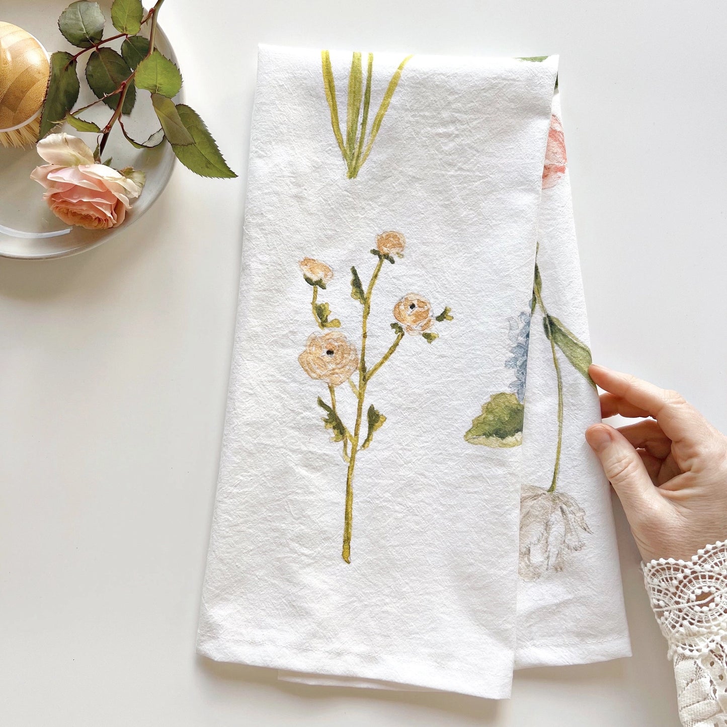 Garden Flowers Tea Towel- Emily Lex Studio