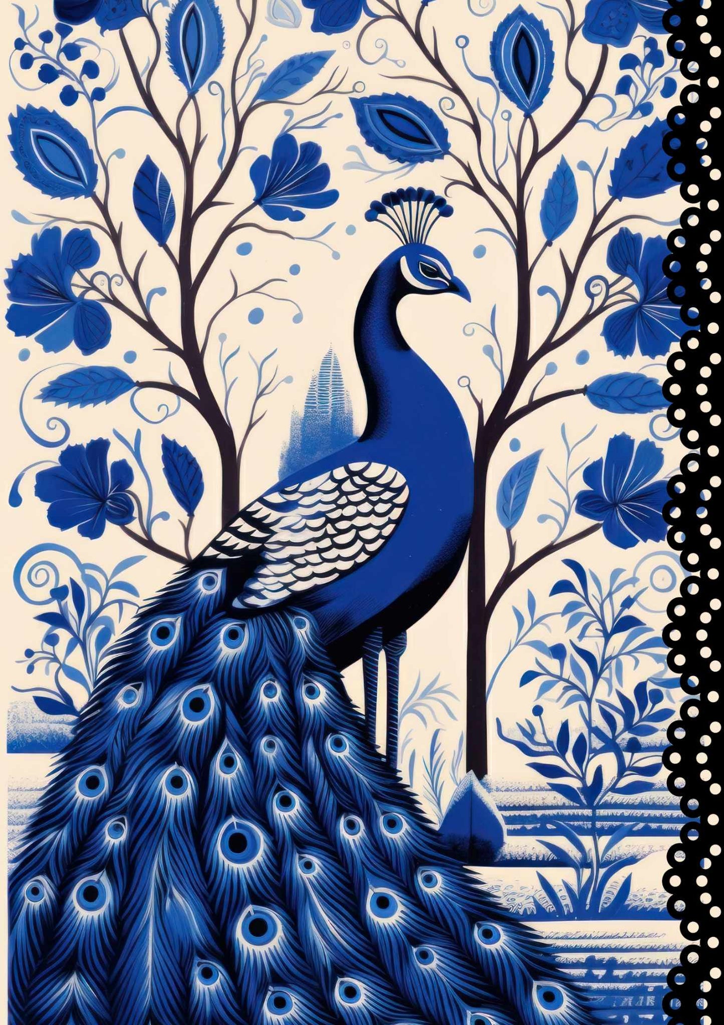 Blue Peacock- Made By Marley Magic decoupage paper