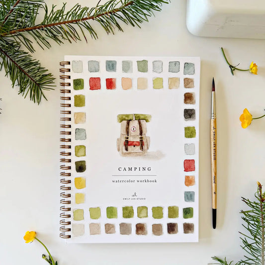Camping Watercolor Workbook- Emily Lex Studio