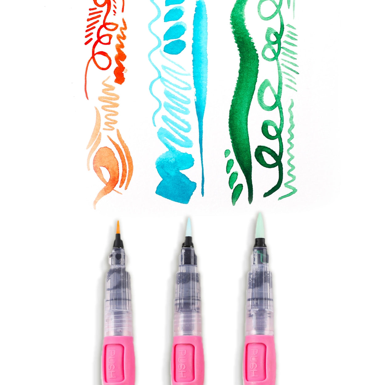 Water Brush Pens - Set of 3 - Grabie