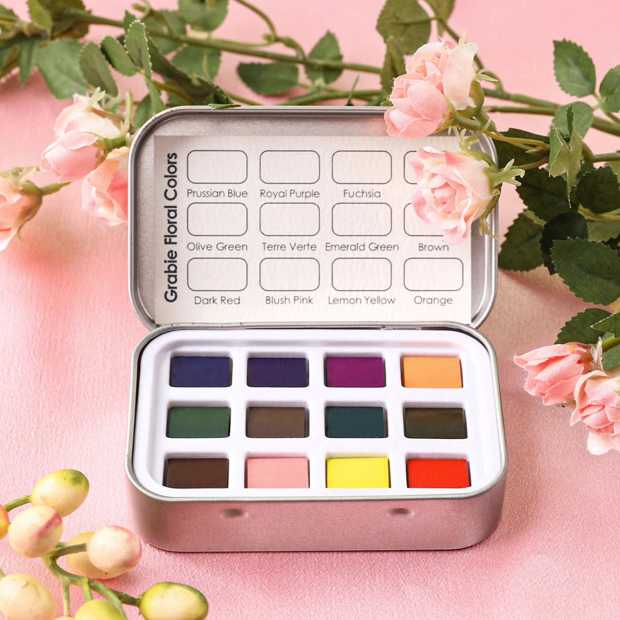 Grabie Watercolor Pocket Set Floral Artist-Grade Colors