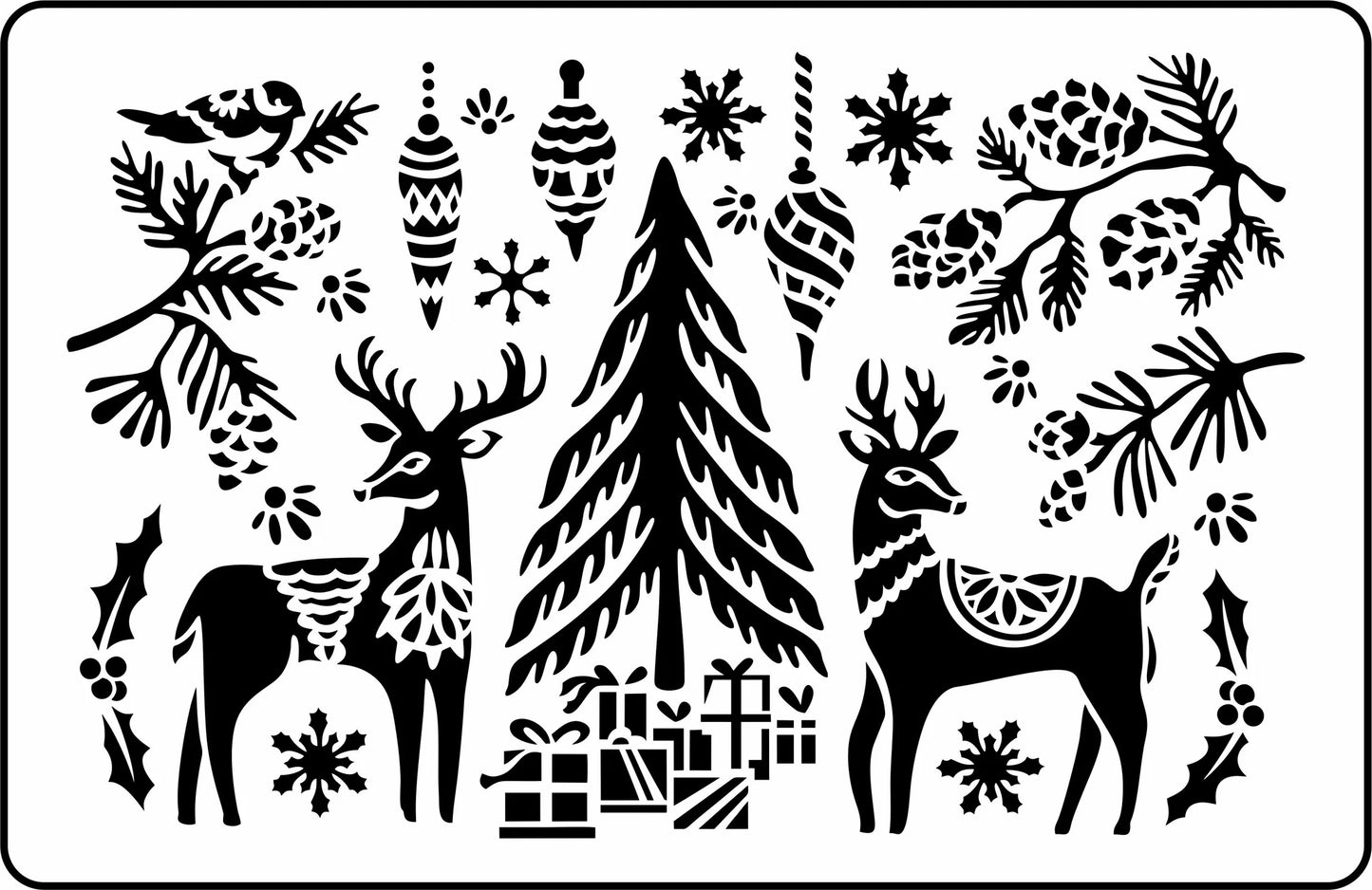 Folk Christmas- JRV Stencils