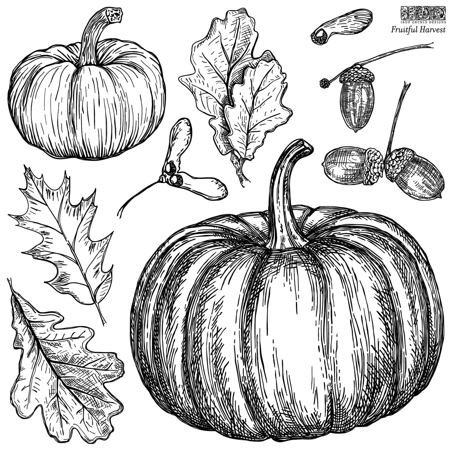 RETIRED Fruitful Harvest stamp, 2 pages- IOD