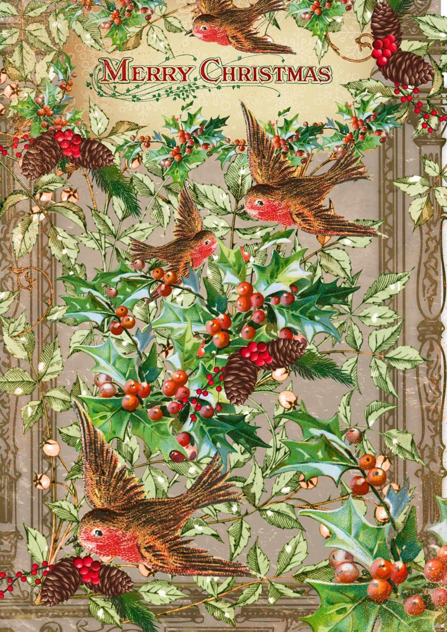 Old Time Christmas- Made By Marley Magic decoupage paper