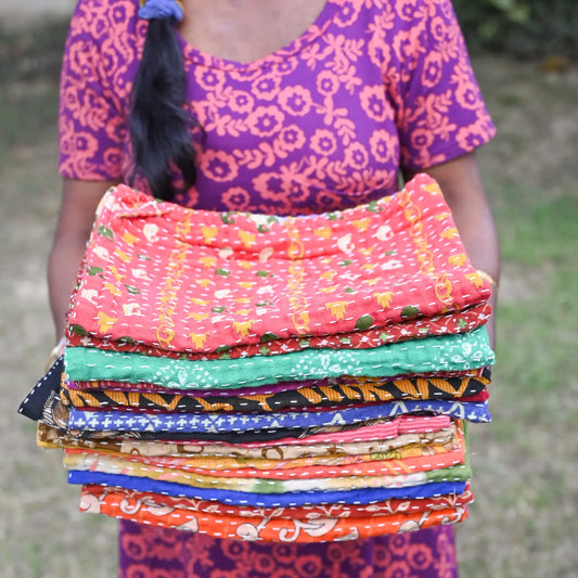 Kantha Kitchen Towel- Asha Project