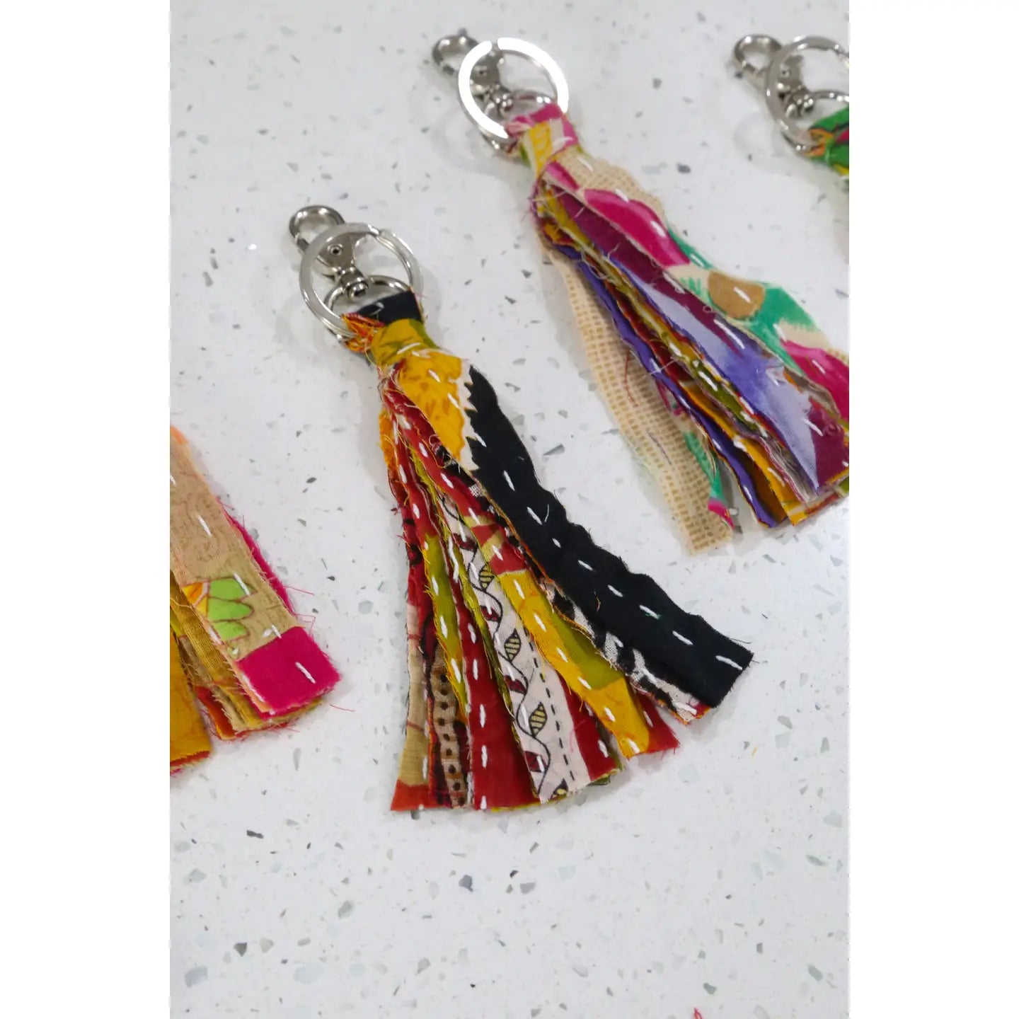 Kantha Tassle Keychain- Asha Project