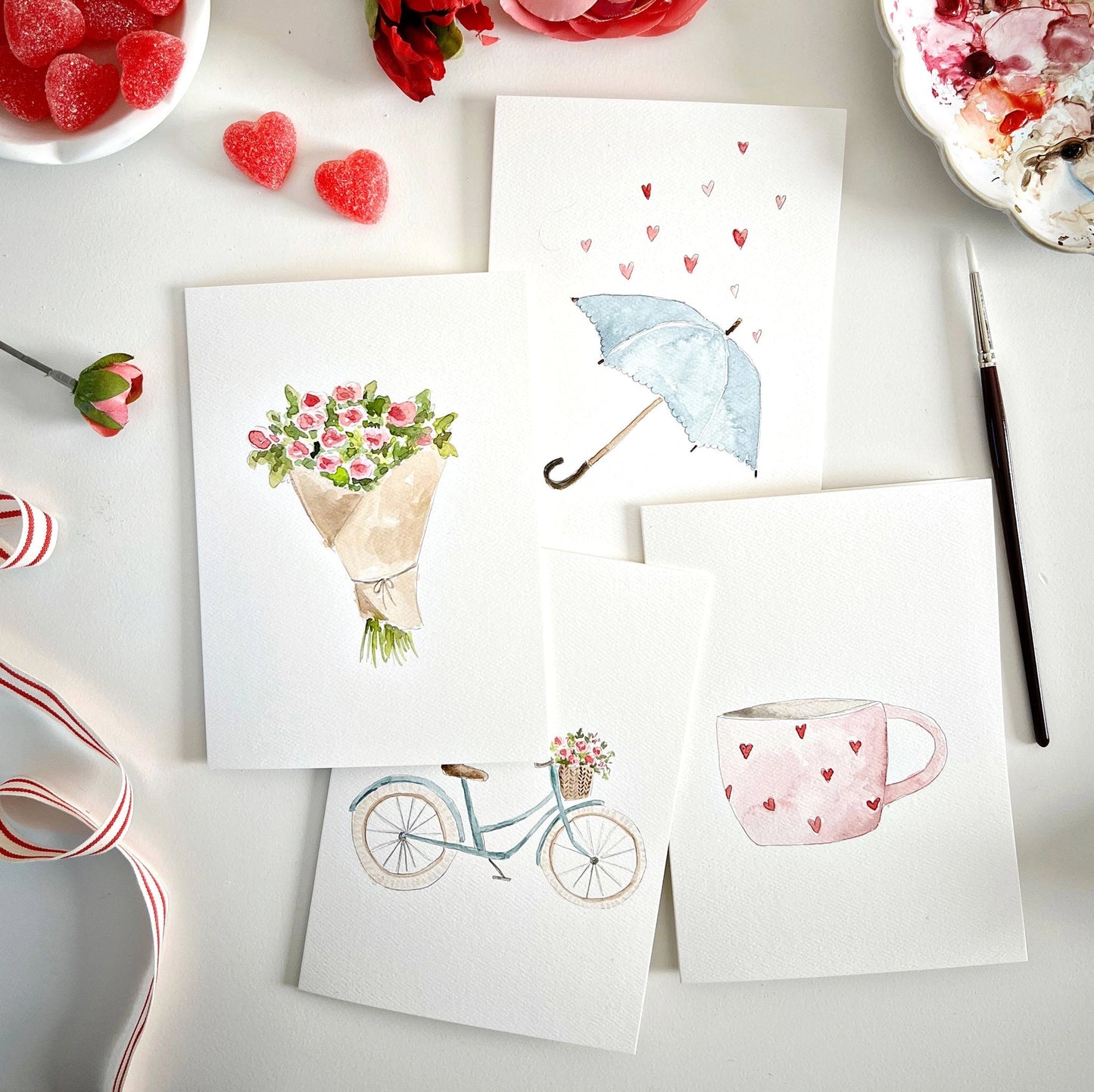 Love Sweet Love Paintable notecards- Emily Lex Studio