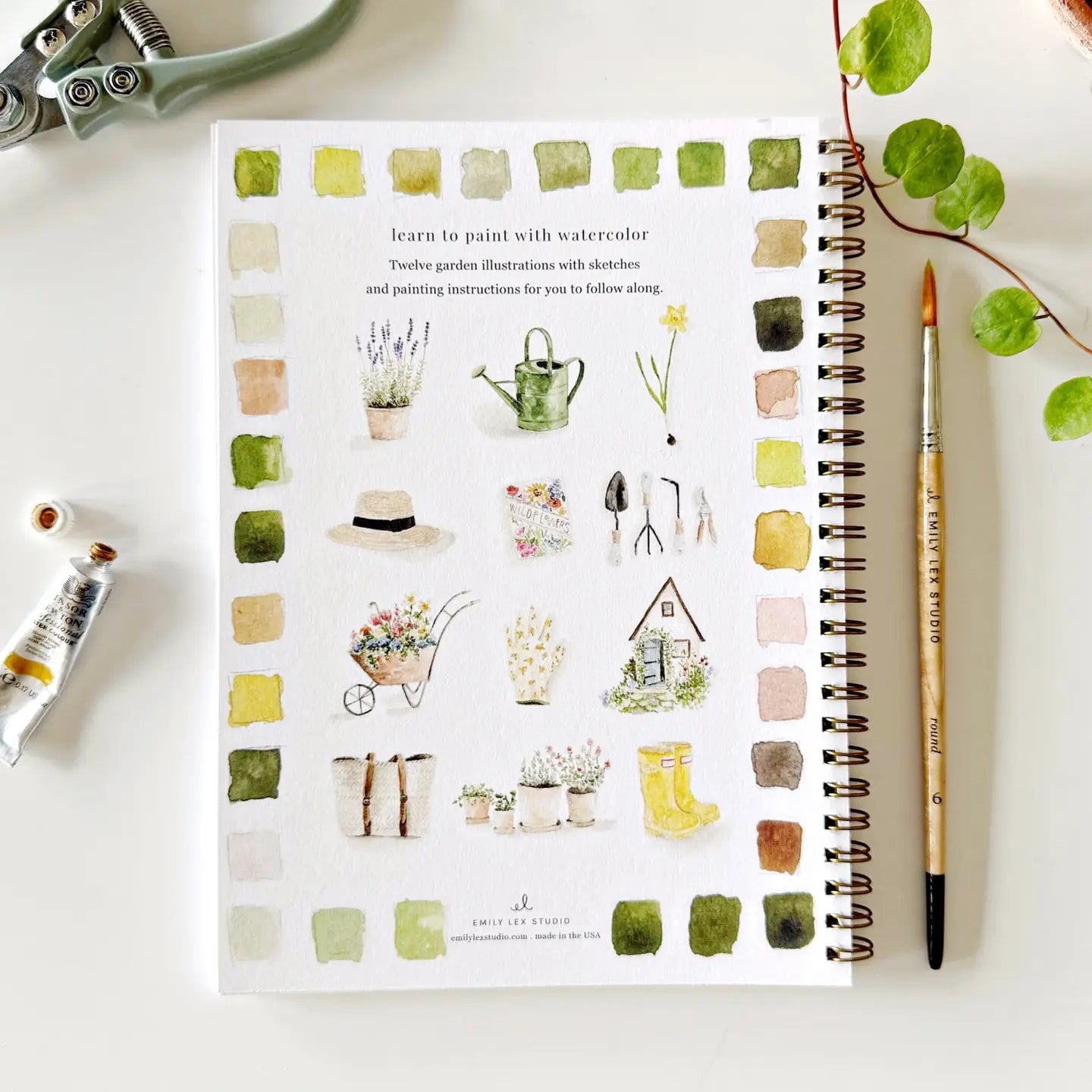 Garden Watercolor Workbook- Emily Lex Studio