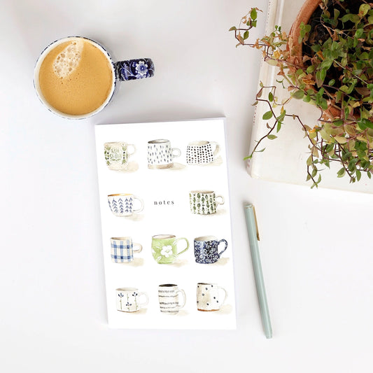 Mugs notebook/journal with Watercolor Artwork