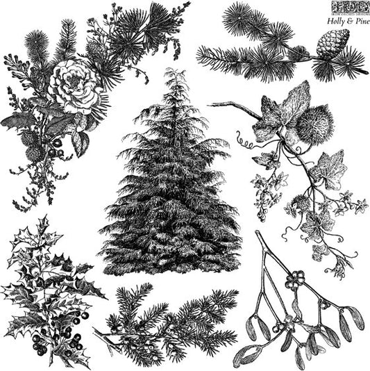 Holly & Pine Stamp