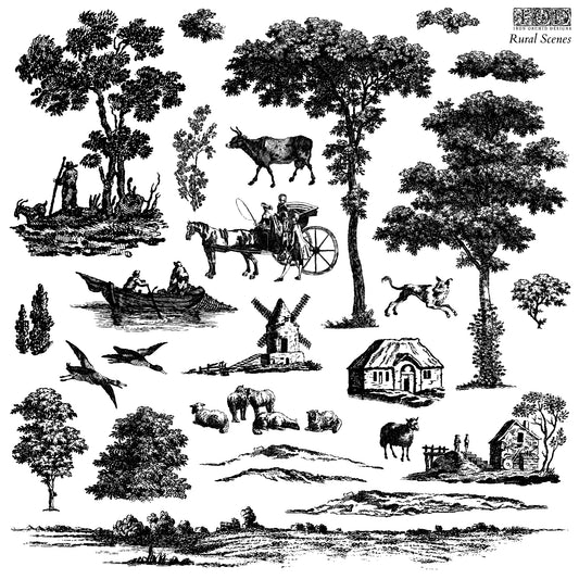 Rural Scenes- IOD Decor Stamp