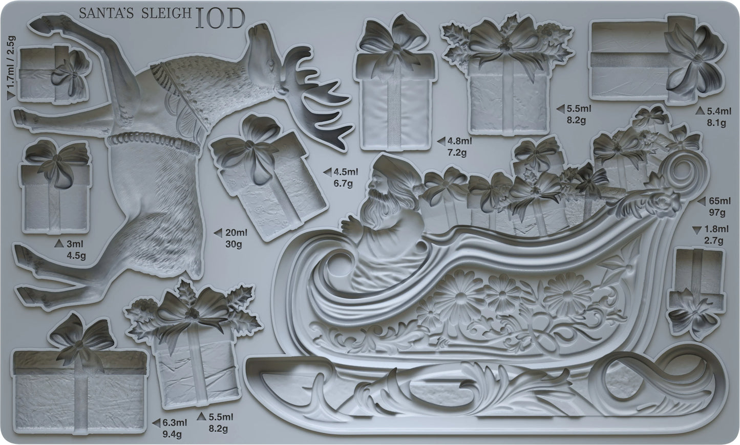 Santa's Sleigh mould- IOD