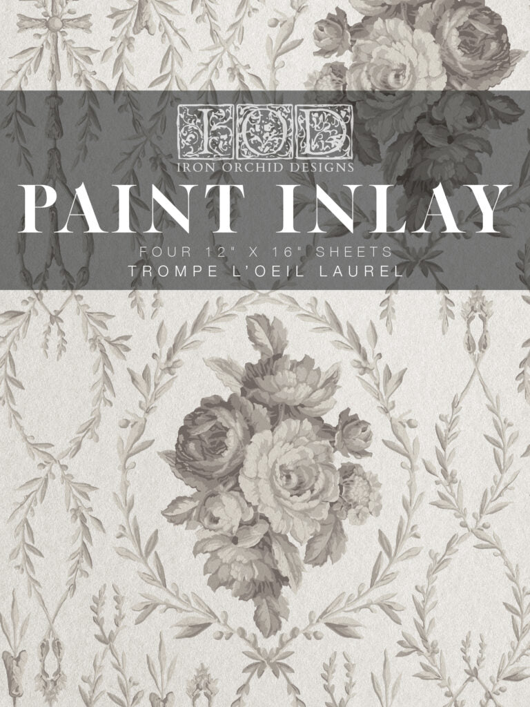 Trompe L'oeil Laurel- IOD Paint Inlay