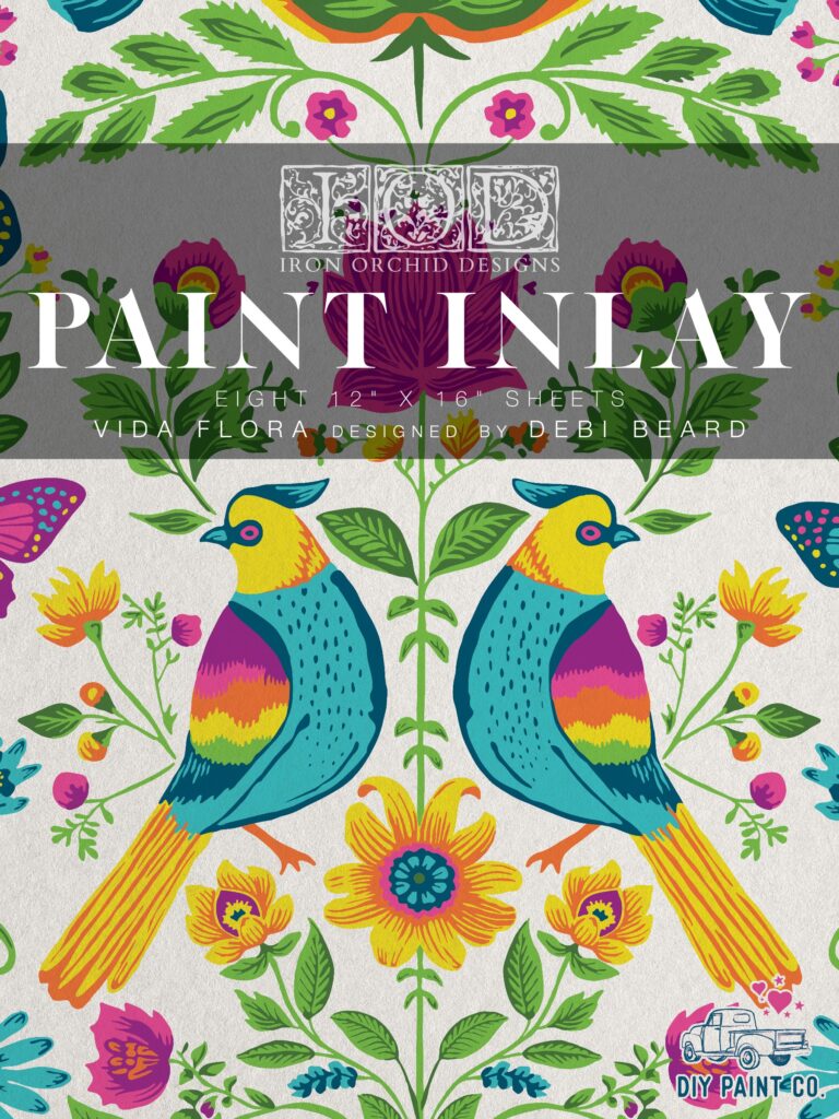 Vida Flora Paint Inlay- by IOD and Debi Beard LIMITED RELEASE!