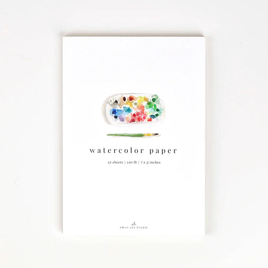 Watercolor paper 5x7 sheets - by Emily Lex