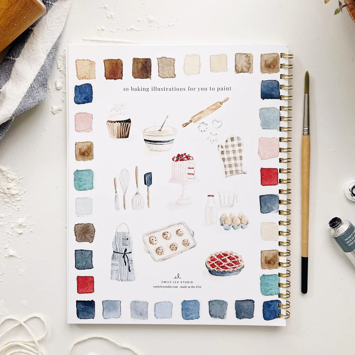 Baking Watercolor Workbook- Emily Lex Studio