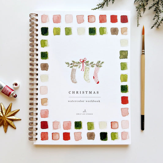 Christmas Watercolor Workbook- Emily Lex Studio