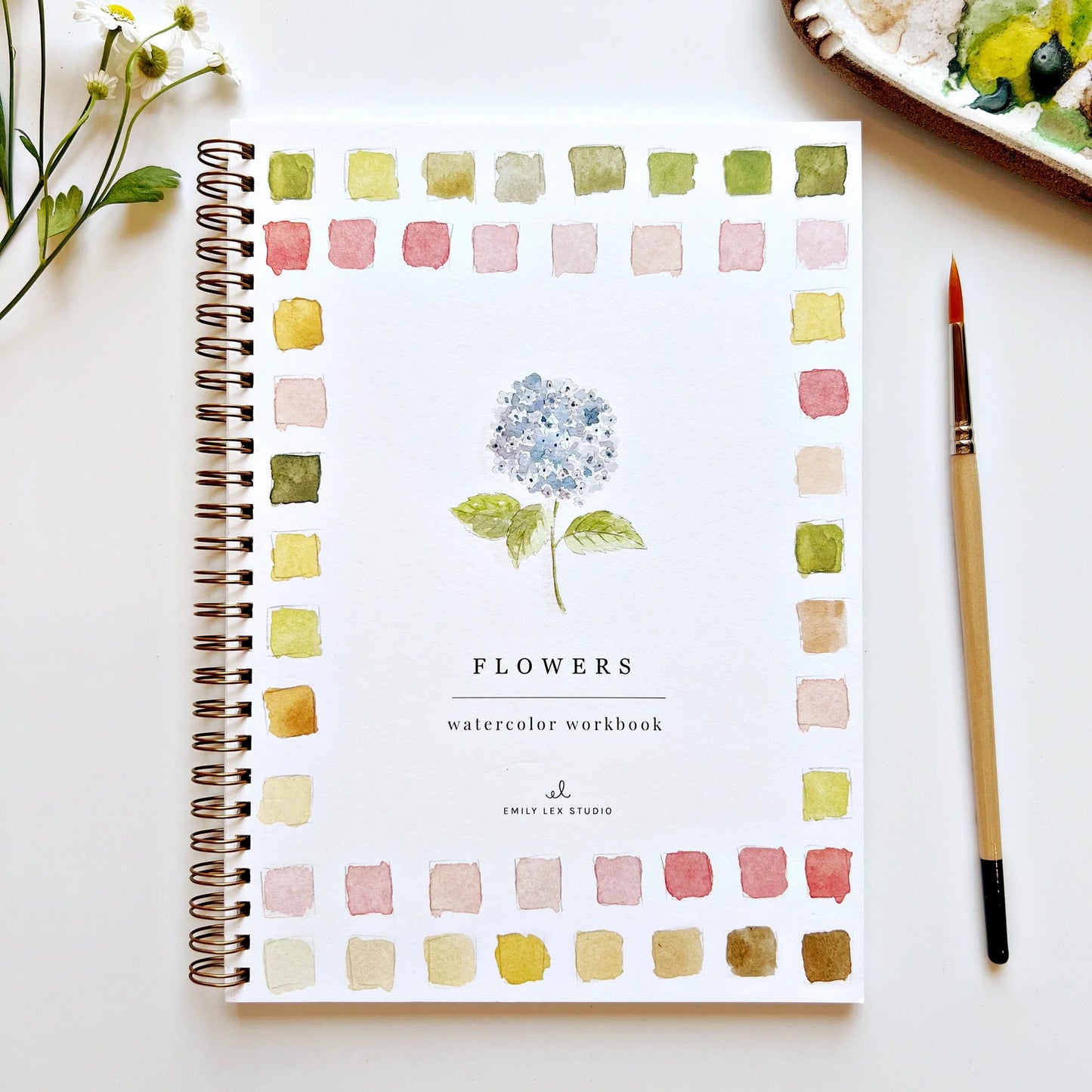 Flowers Watercolor Workbook- Emily Lex Studio