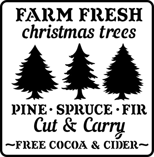 Farm Fresh Christmas Trees | JRV Stencils