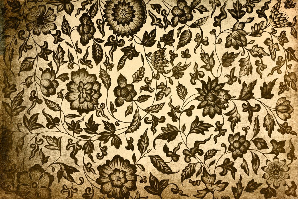 Grungy Floral- Roycycled Decoupage Paper
