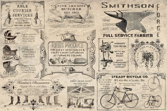 Newsprint - 20” x 30” JRV Decoupage Paper