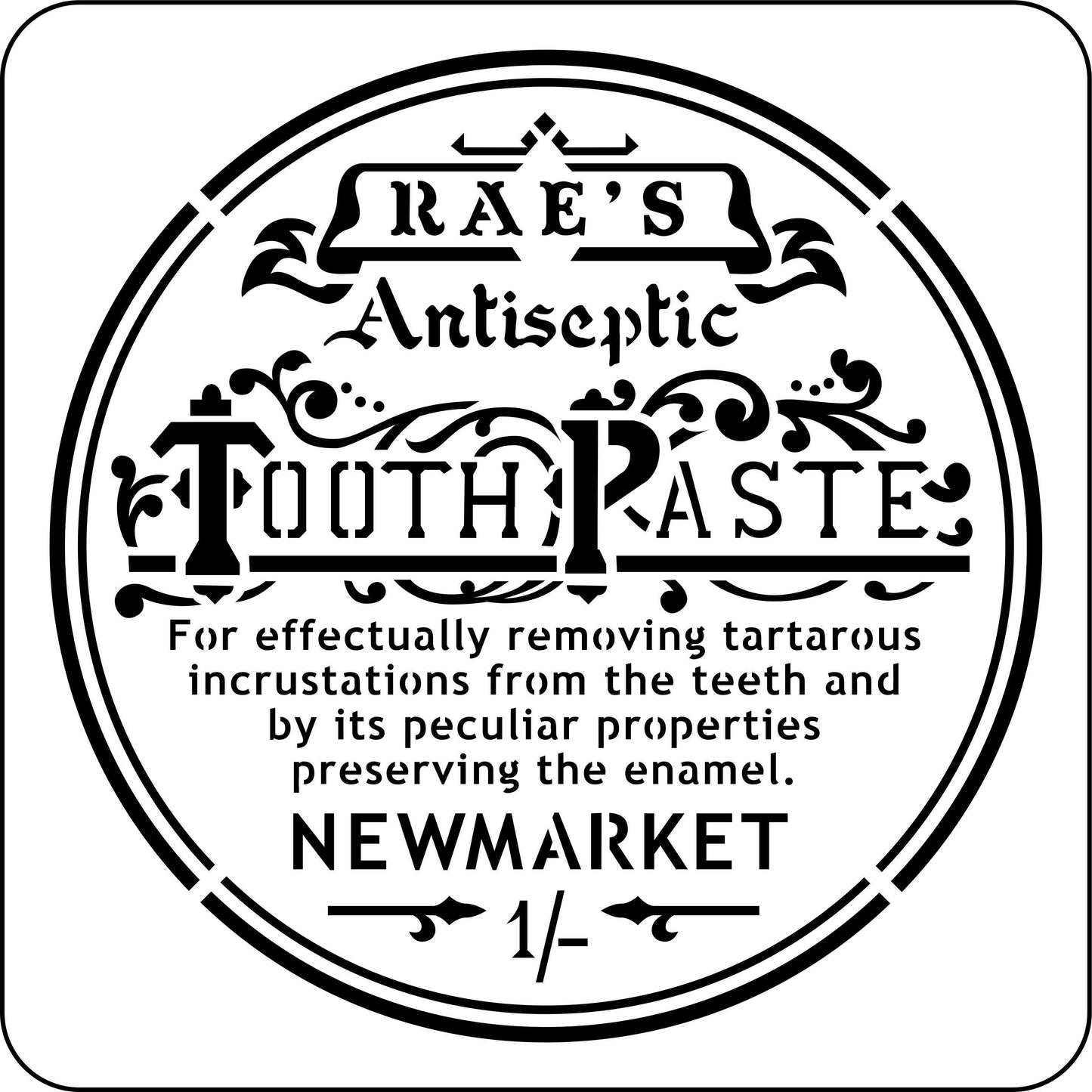 Rae's Toothpaste Label