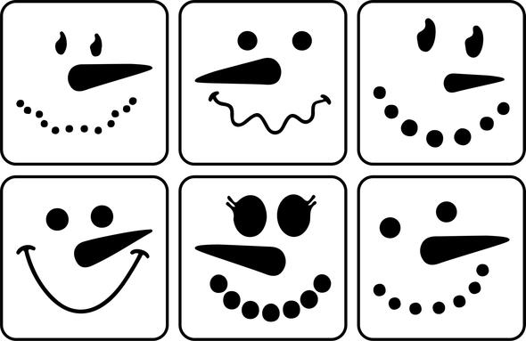 Snowman Faces- JRV Stencils