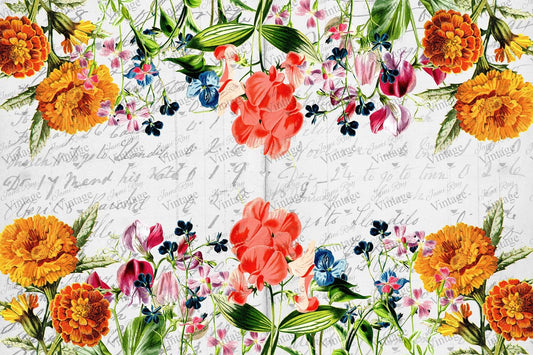 Summer Flower Garden - 20” x 30” JRV Decoupage Paper