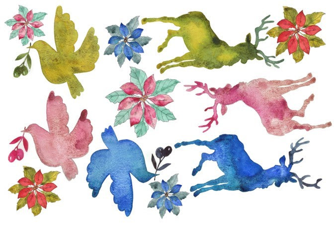 Watercolor Animals- Roycycled Decoupage Paper