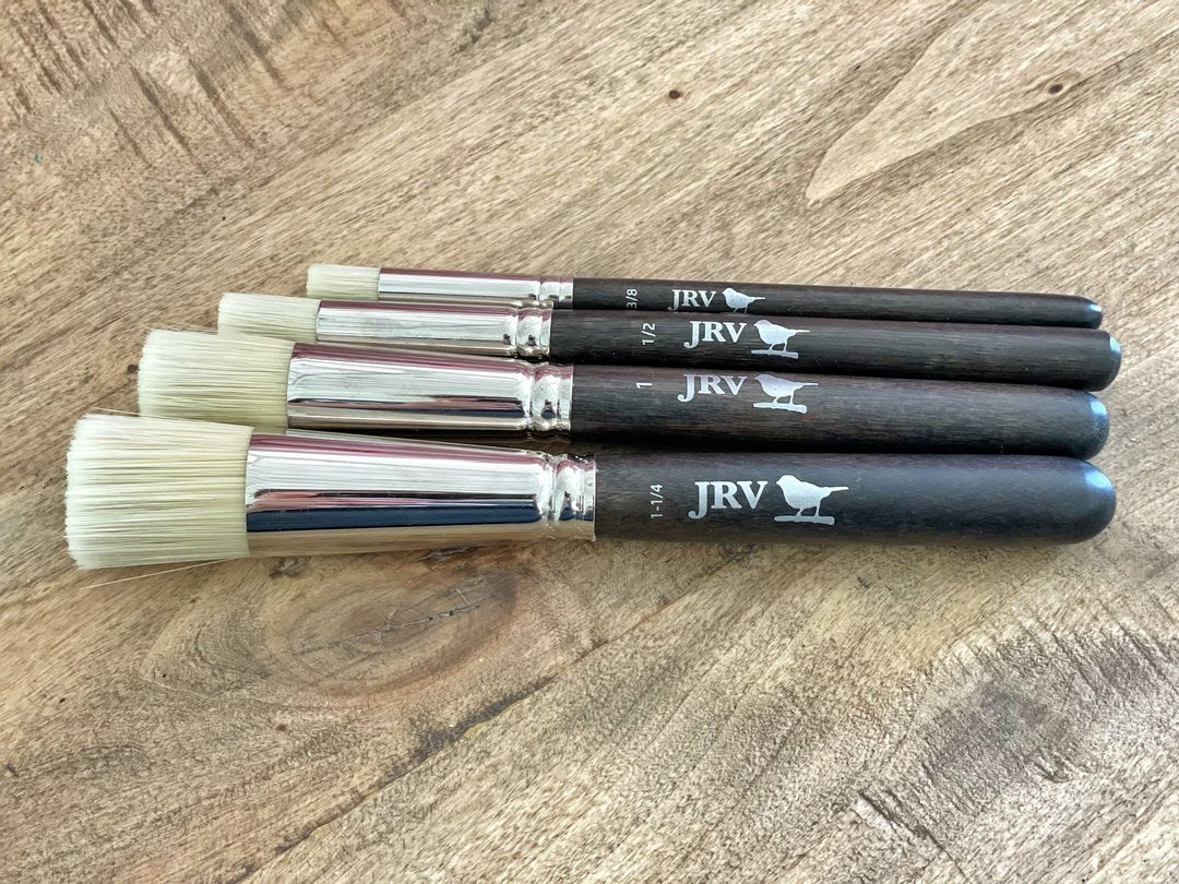 JRV stencil brushes- New! 4 sizes