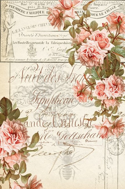Floral Ephemera- Roycycled Decoupage Paper