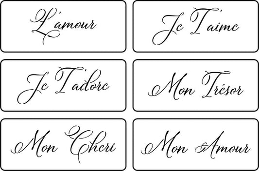 Valentine's French Words Pack | JRV Stencils