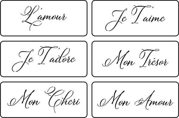 Valentine's French Words Pack | JRV Stencils