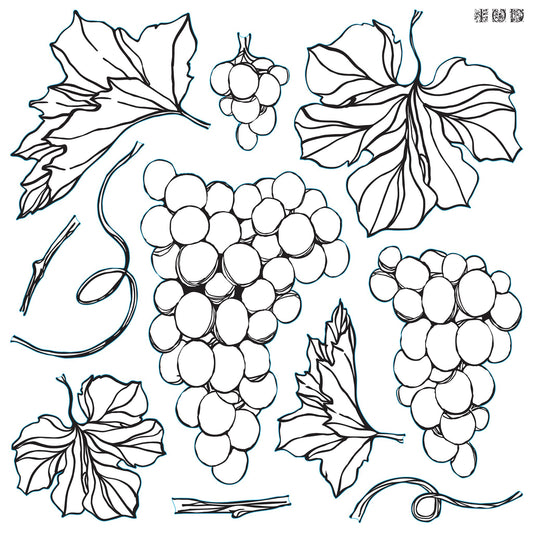 Grapes- IOD decor stamp