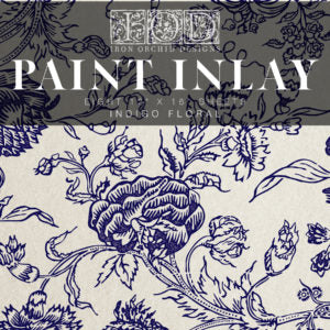 Indigo Floral Paint Inlay- IOD