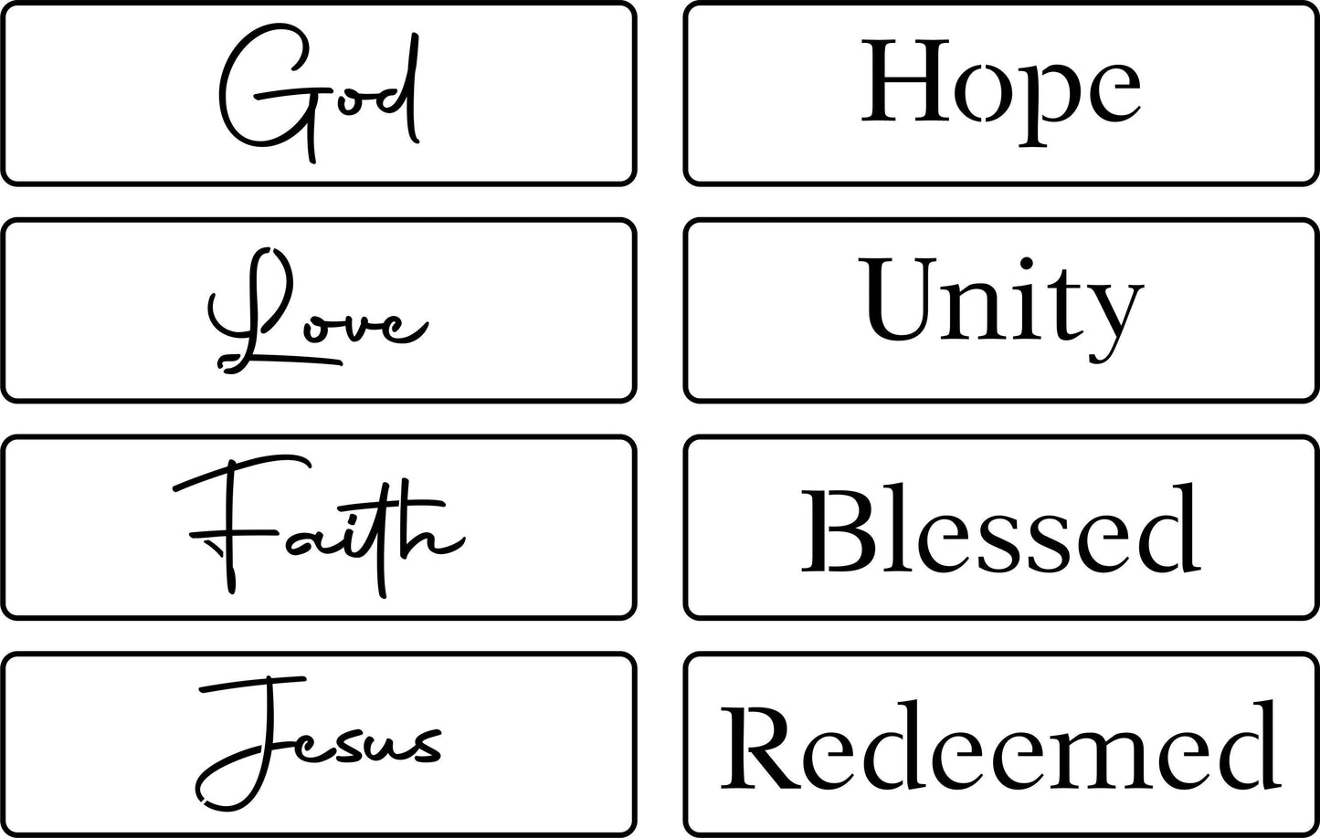 Religious Words Pack