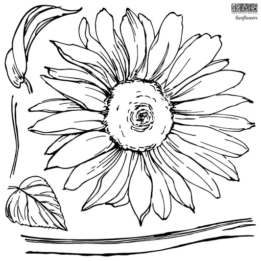 Sunflower Decor Stamp- IOD